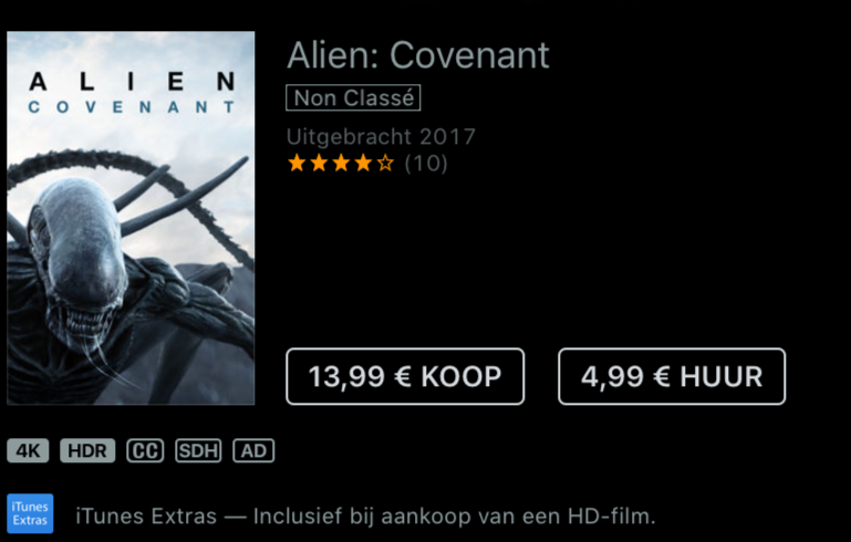 Alien Covenant HDR 4K