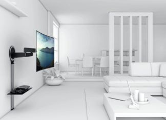 De ideale muurbeugel voor je curved TV vind je bij Vogel’s muurbeugel voor curved of gebogen tv van Vogel's