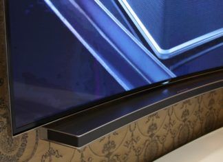 Ook de soundbar wordt curved bij Samsung Samsung curved soundbar