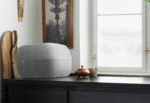 BeoPlay A6 : une enceinte sans fil recouverte de tissu en laine