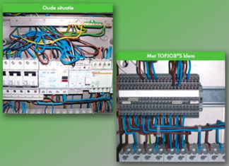 Eenvoudige zekeringkast met Topjob S veerklem van Wago