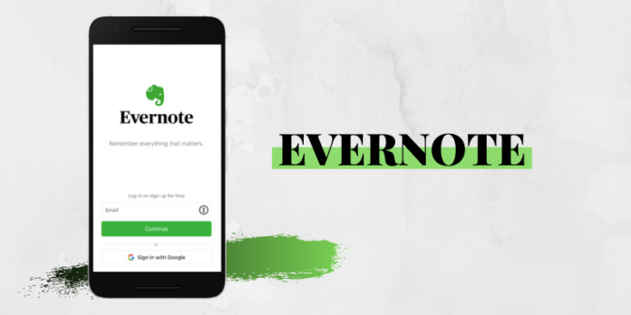 Evernote screenshot