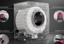 Bouw gerust een kaartenhuis op deze wasmachine