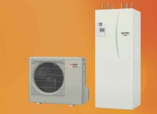 Duurzaam warm water met de Ecodan warmtepomp op basis van CO2 mitsubishi-QUHZ-warmtepomp
