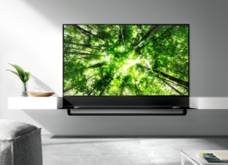 Elegant tv-meubel voor de W8 oled-tv van LG