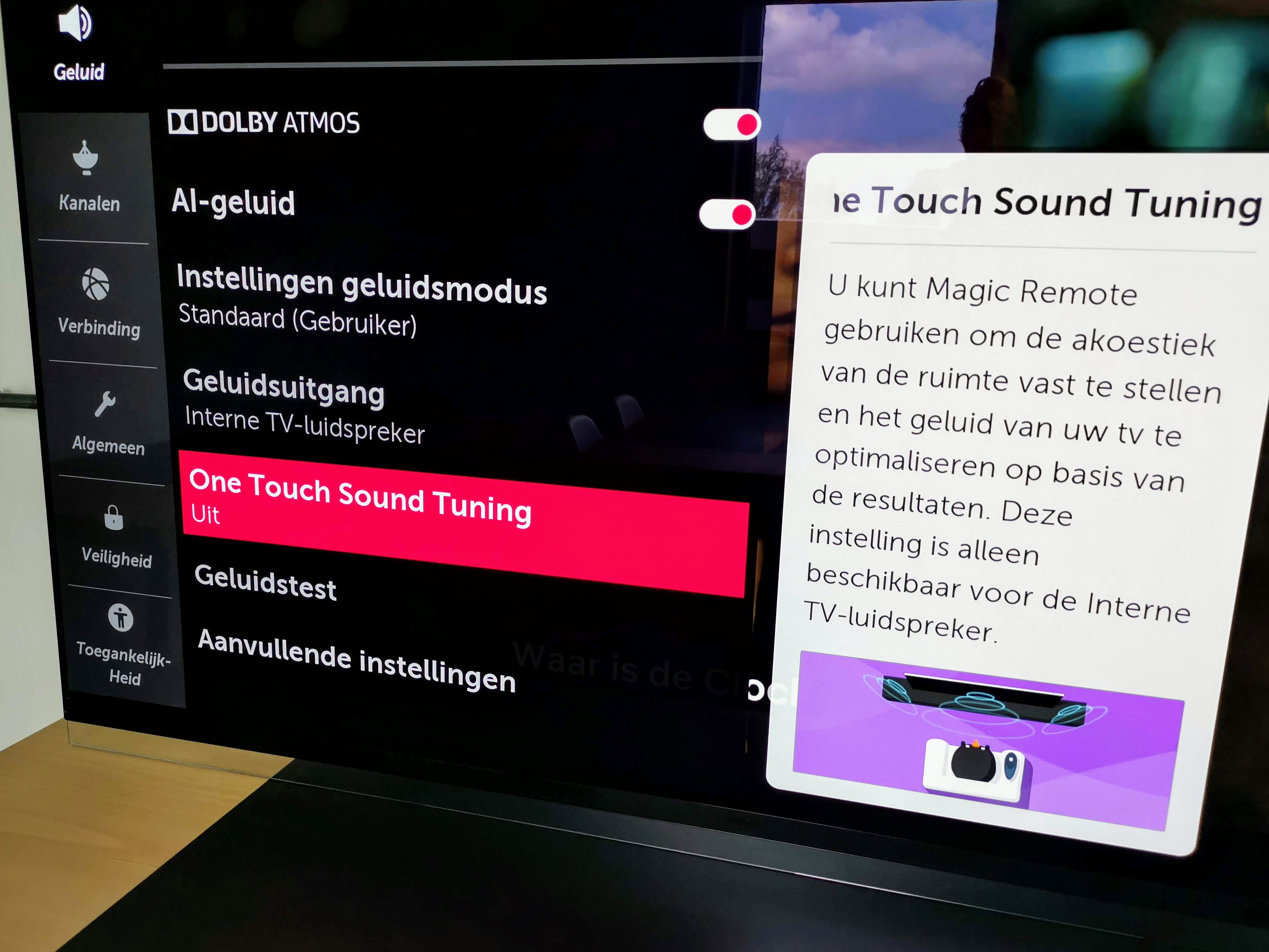 LG TV-OLED-E9 One Touch Sound Tuning