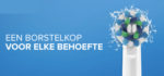 De opzetborsteltjes van Oral-B op een rij