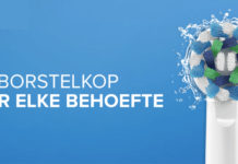 De opzetborsteltjes van Oral-B op een rij