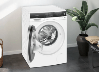 De iQ700 was-droogcombinatie van Siemens doet de was vrijwel vanzelf.
