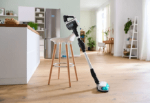 De nieuwe Bosch Unlimited 7 ProHygienic Aqua is een stofzuiger en dweil in één